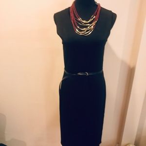 Jones NY Knit collection black stretch dress